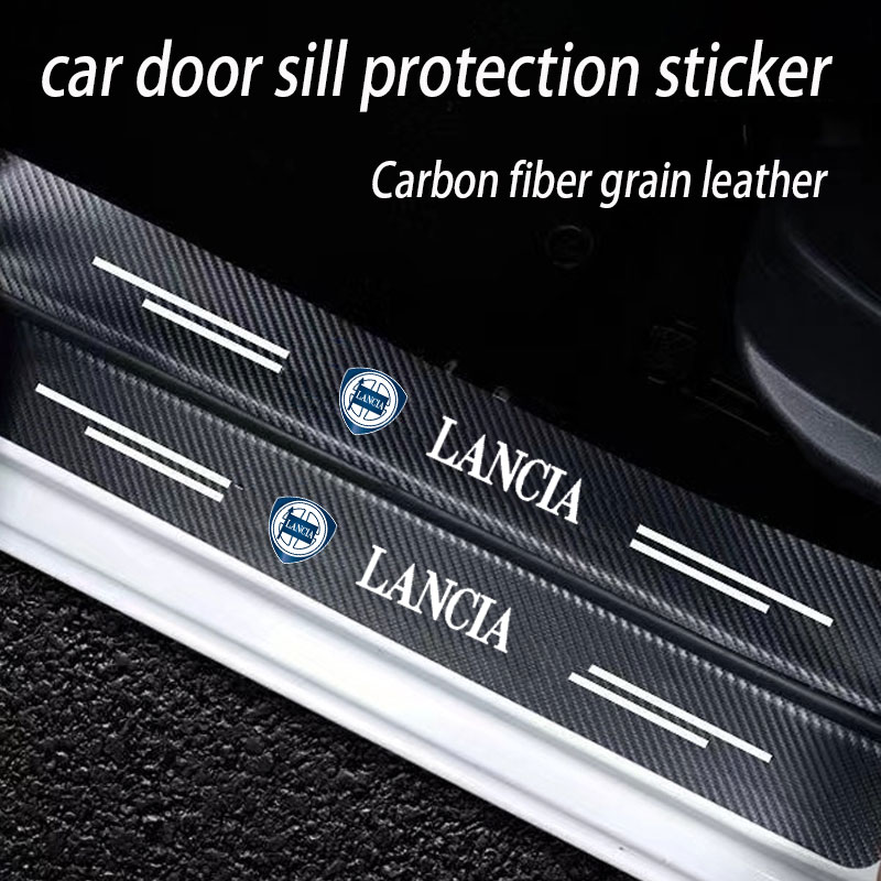 Crepe Pan Carbon - Кожаные защитные наклейки на порог автомобиля